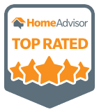 toprated-solid-border Badge displaying "HomeAdvisor Top Rated" with four and a half stars below the text.